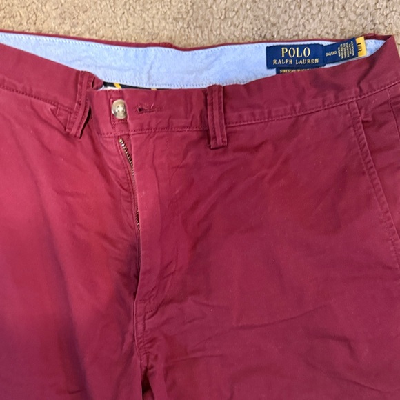 Polo by Ralph Lauren Wine Red Stretch Chinos 34x30 - Picture 3 of 4
